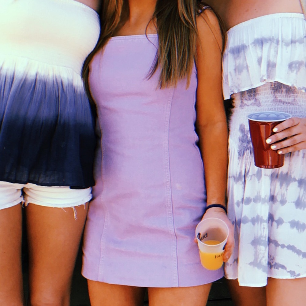 BDG urban outfitters denim dress lavender